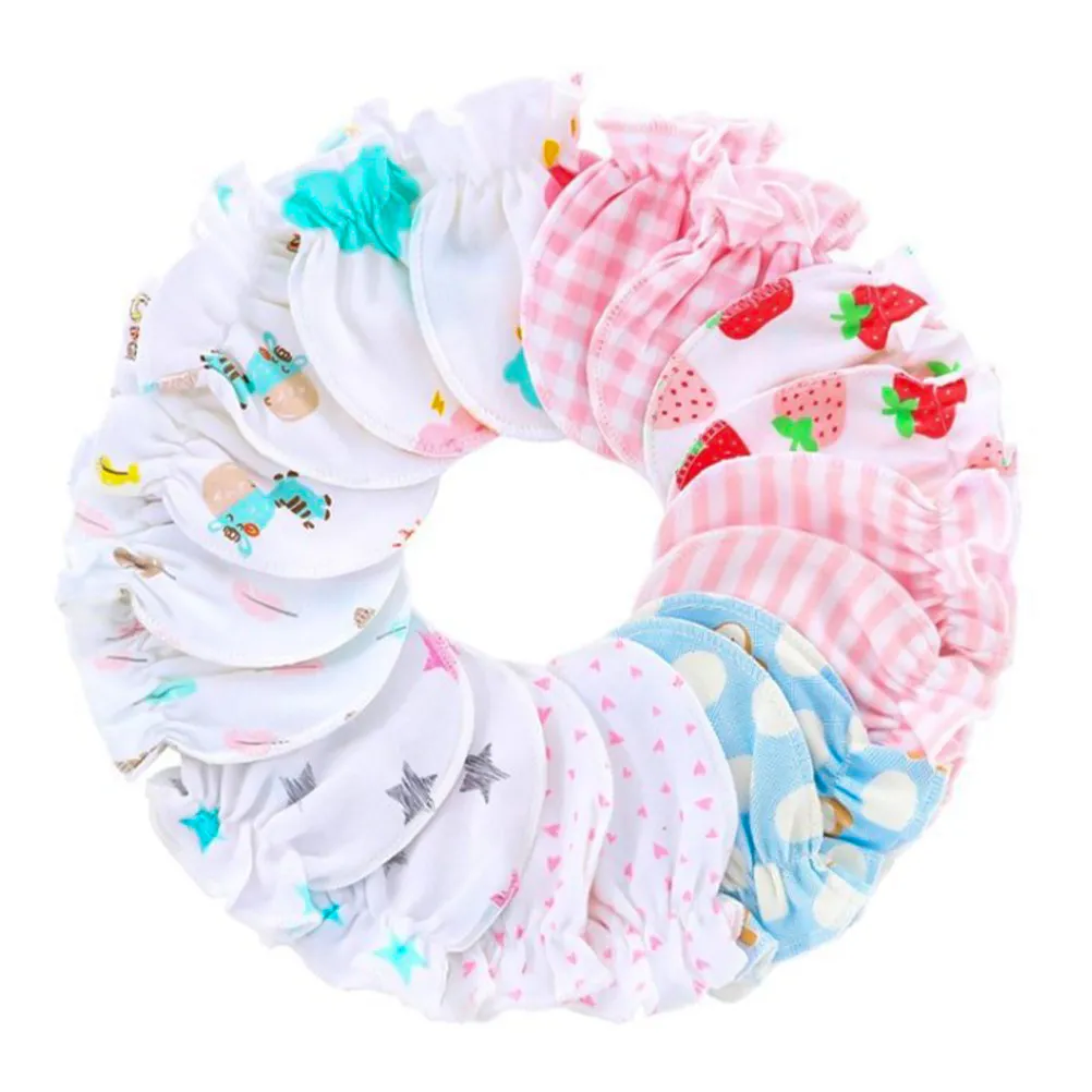 

8Pcs Infant Anti-Scratch Mittens Baby Cotton Gloves Newborn Hand Protector No Scratch Protective Cotton Mittens