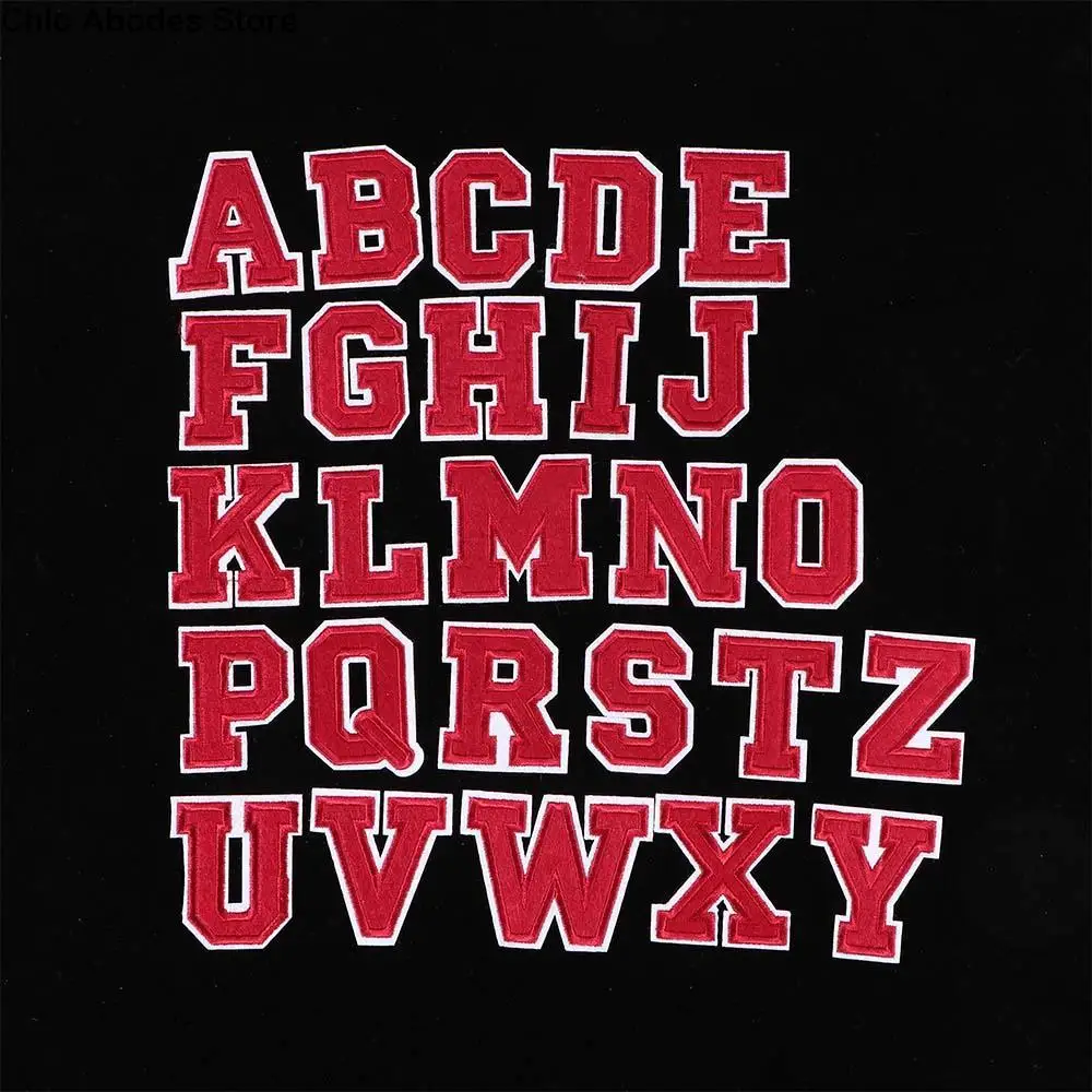 

Sew on 3D Crafts English Alphabet Iron-on Sewing Fabric Apparel A-Z Letter Patches Clothes Embroidery Patches Applique