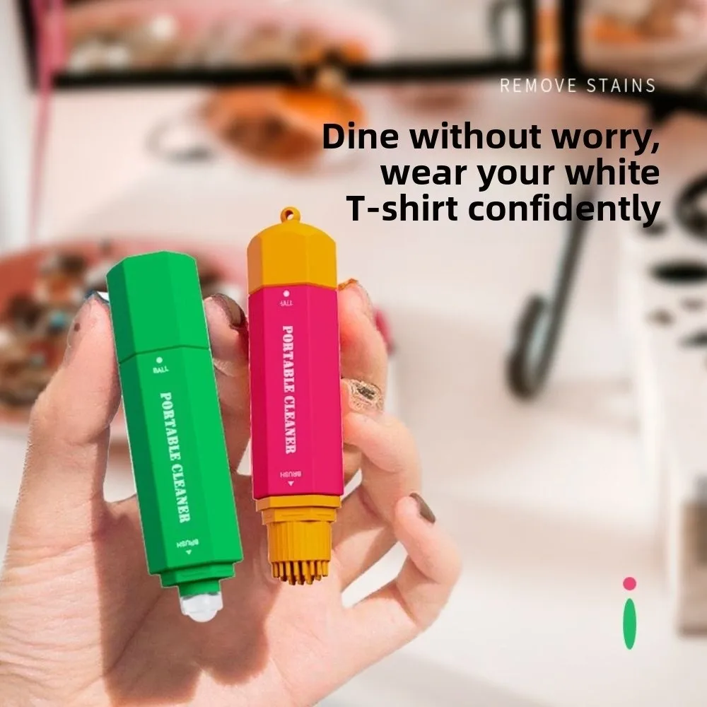 Pluma quitamanchas instantánea de 15ml con cabezal de cepillo, quitamanchas de emergencia, quitamanchas portátil de doble cabezal sin agua