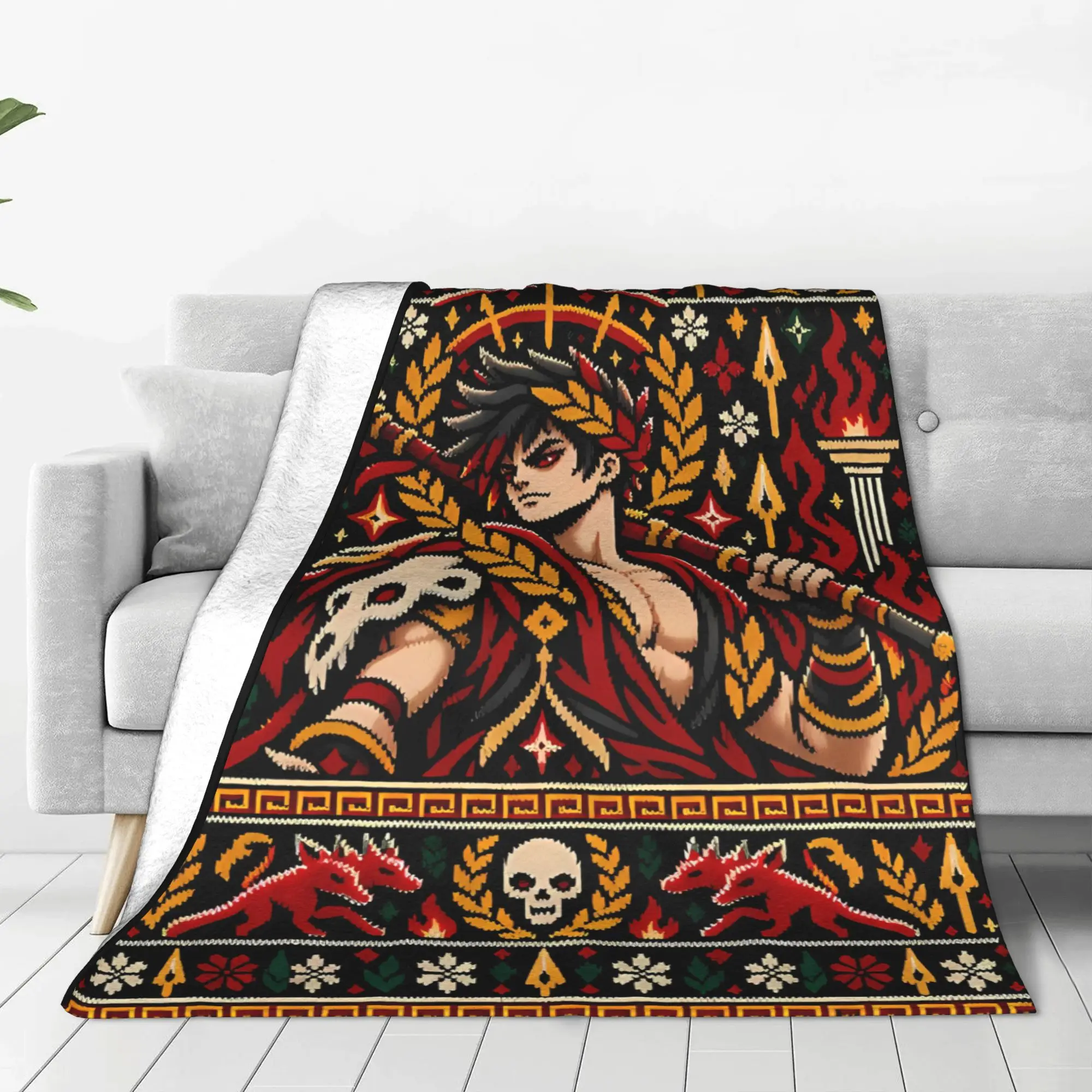 1PC Home Cute Room Decor Ornate Underworld Hero Blanket Throw Blanket Hades Novelty Warm Blanket All Season