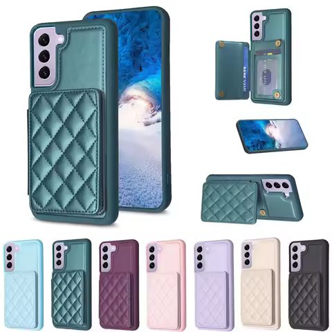 Square leather case for Anti-fall Wallet Card Phone Case for Samsung Galaxy S23 S22 S21 PLUS ULTRA FE