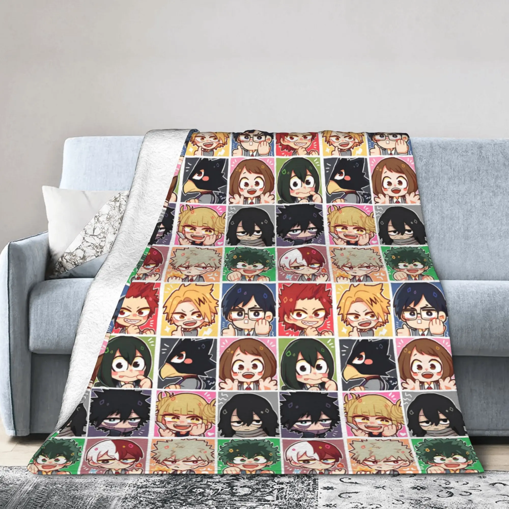 My Hero Academia Class 1-A Blanket MHA Anime Flannel Awesome Warm Throw Blankets for Home Decoration Outdoor