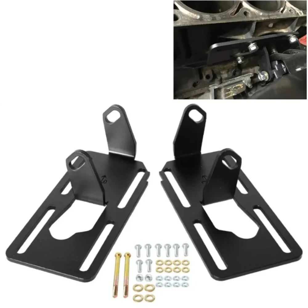 Engine Motor Swap Mount Brackets Adapter Plate Black For LS1 88-98 LS2 LS6 LSX LQ4 LQ9