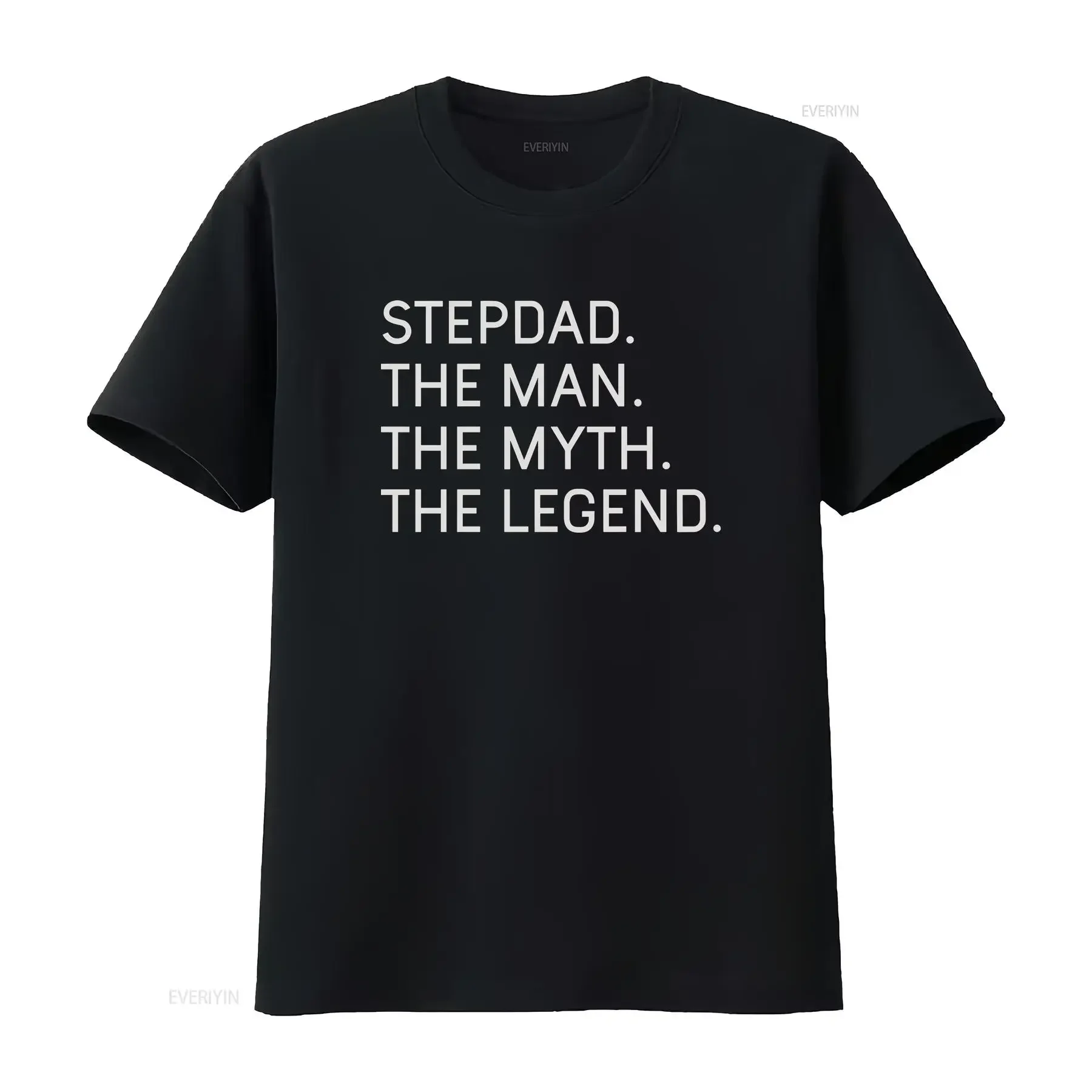 for Step Dad Idea Christmas Stepdad Birthday Funny Fathers Day T Shirt Mens vintage Washed Unisex Versatile Stretched homme