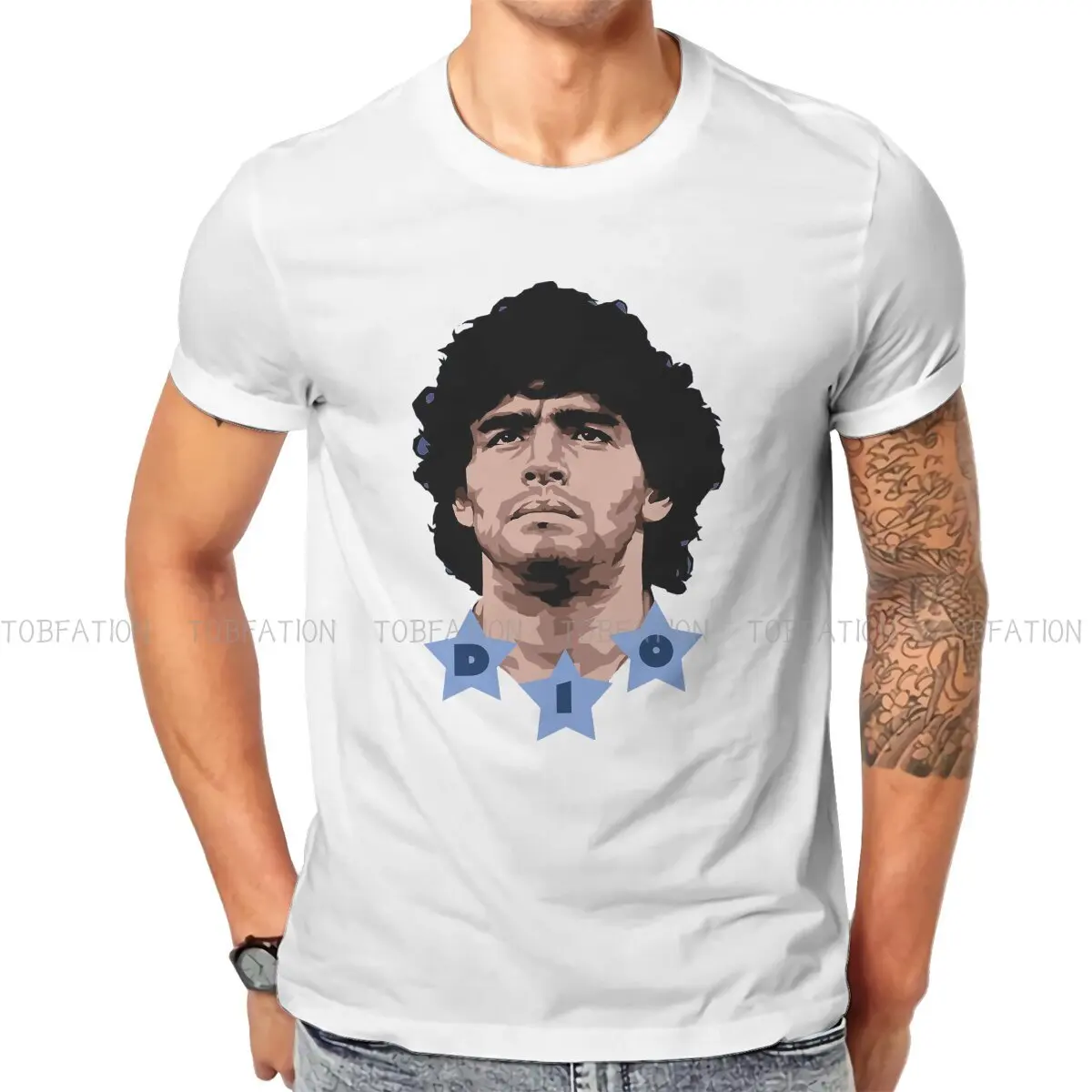 Camiseta de la leyenda del fútbol de Argentina para hombre, ropa de calle de poliéster, dios del fútbol