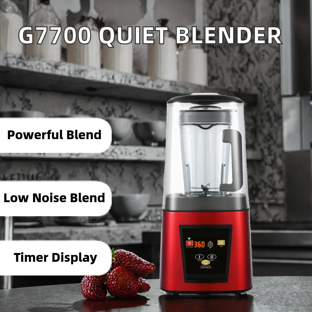 High-qualityLarge-capacity 1.8L Covered Silent Blender 1800W 5+ Speeds Smoothie Grinding Mixing Meat Mincing Soy Milk Household