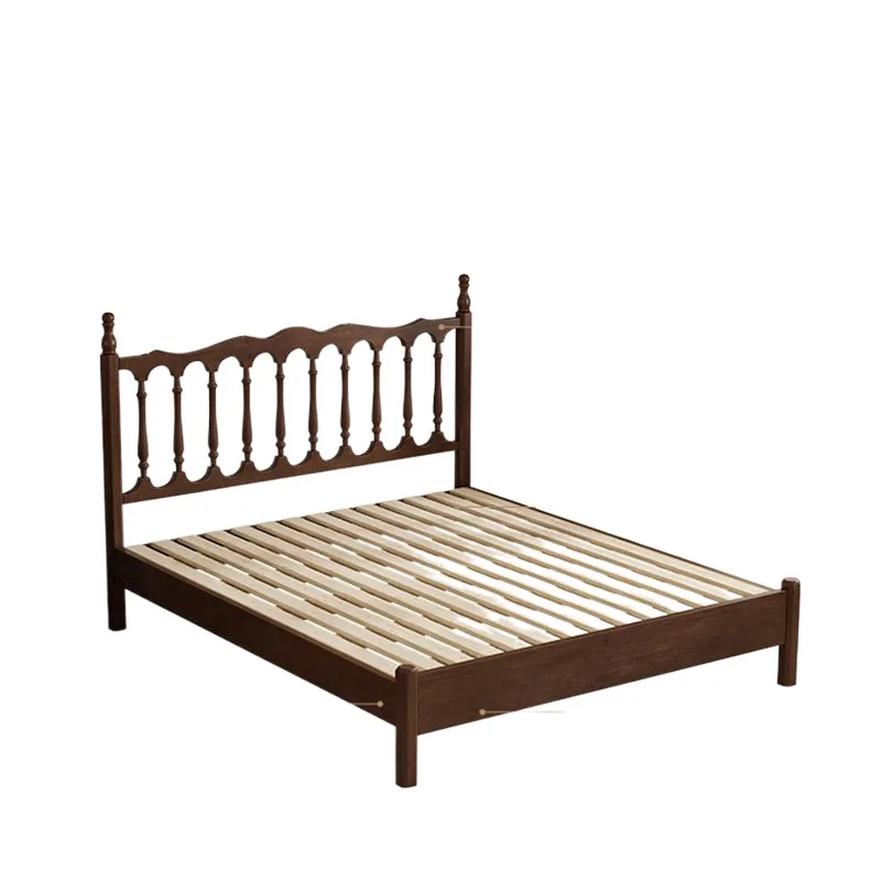

All solid wood country American bed 1.8 meters modern simple retro French bed Japanese double bed B & B wind Windsor