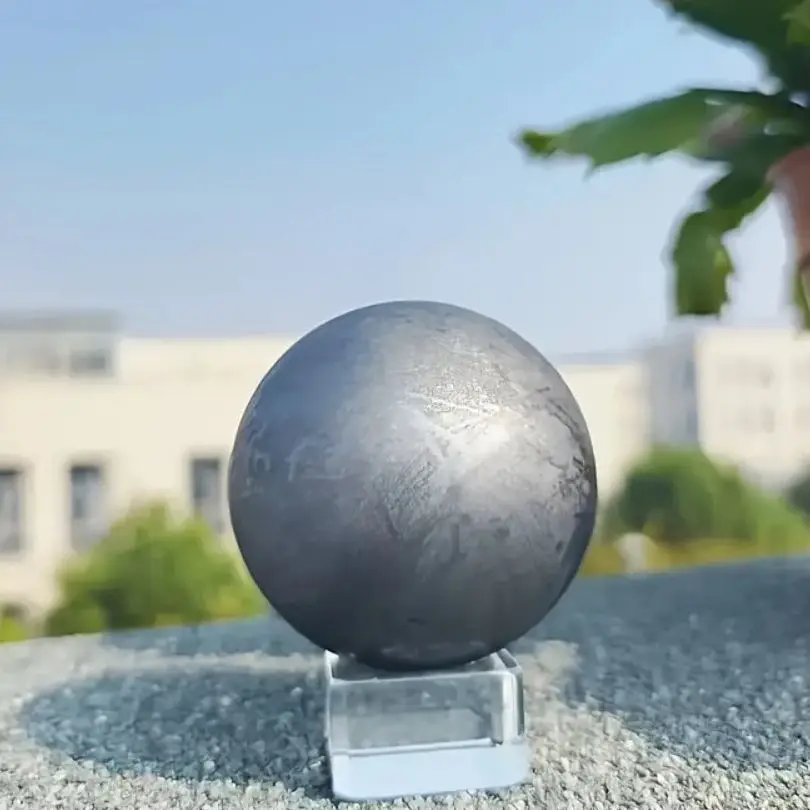 Natural Shungite Sphere Crystal Ball  Reiki Real Stones For Healing FengShui Spiritual Meditation Chakra Home Decoration Gift view 3
