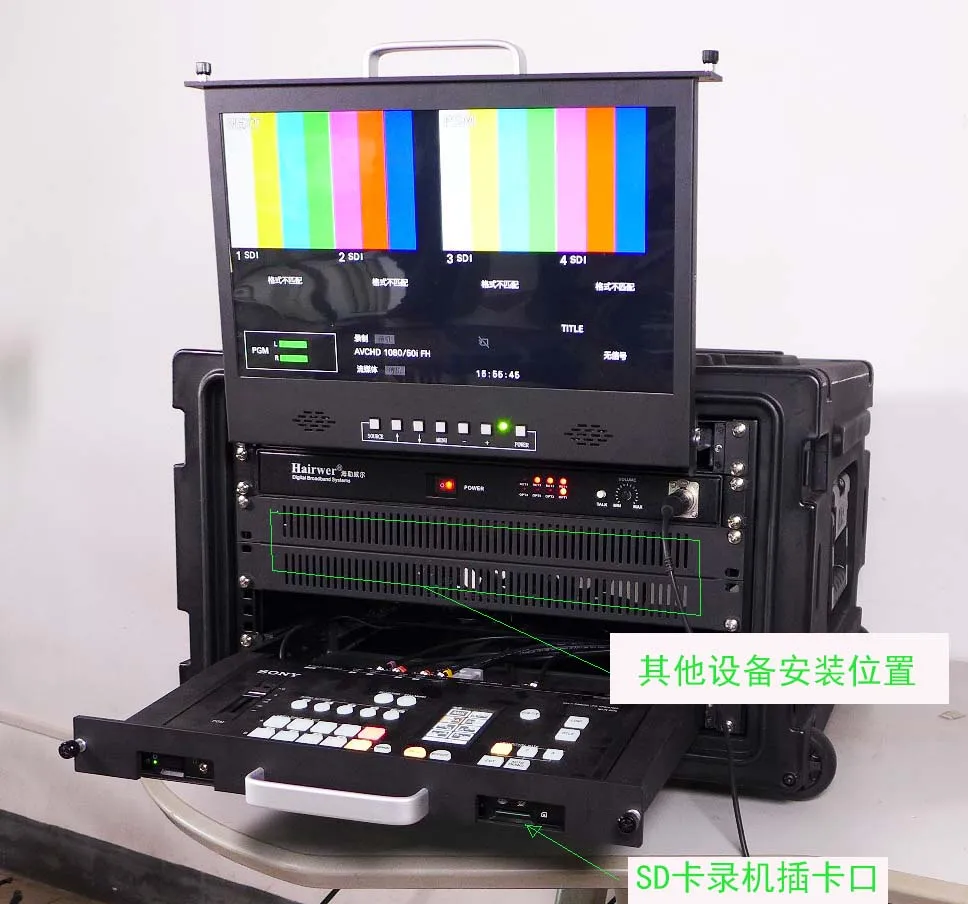 EFP Ethernet converter to camera for OB van include SDI signal/control data/audio/Intercom/genlock