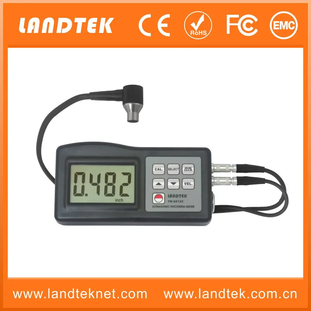 LANDTEK Ultrasonic Thickness Gauge  Meter for metal ,plastic, ceramic, glass TM-8812 range 0.75-200mm