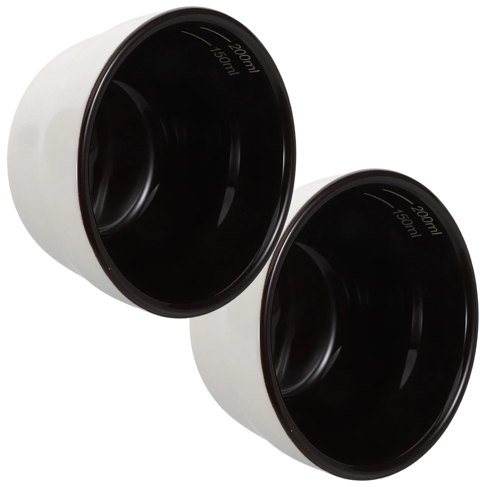 2Pcs Coffee Cupping Bowls Sca Standard Ceramic Brewing Cups Precise Scale 150Ml 200Ml Aroma Evaluation Espresso Dosing Bowls