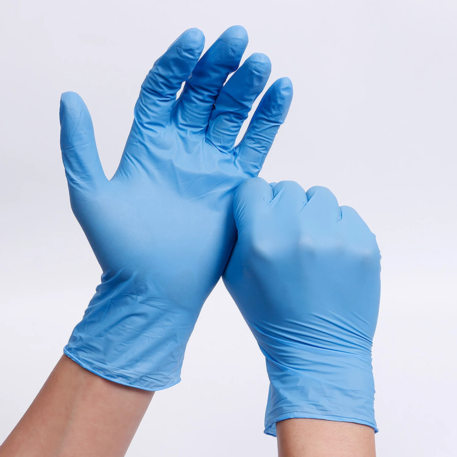 100/50Pcs Blue Disposable Nitrile Gloves Waterproof and Oil Proof Anti-static Durable Gloves For Kitchen Cooking Tools