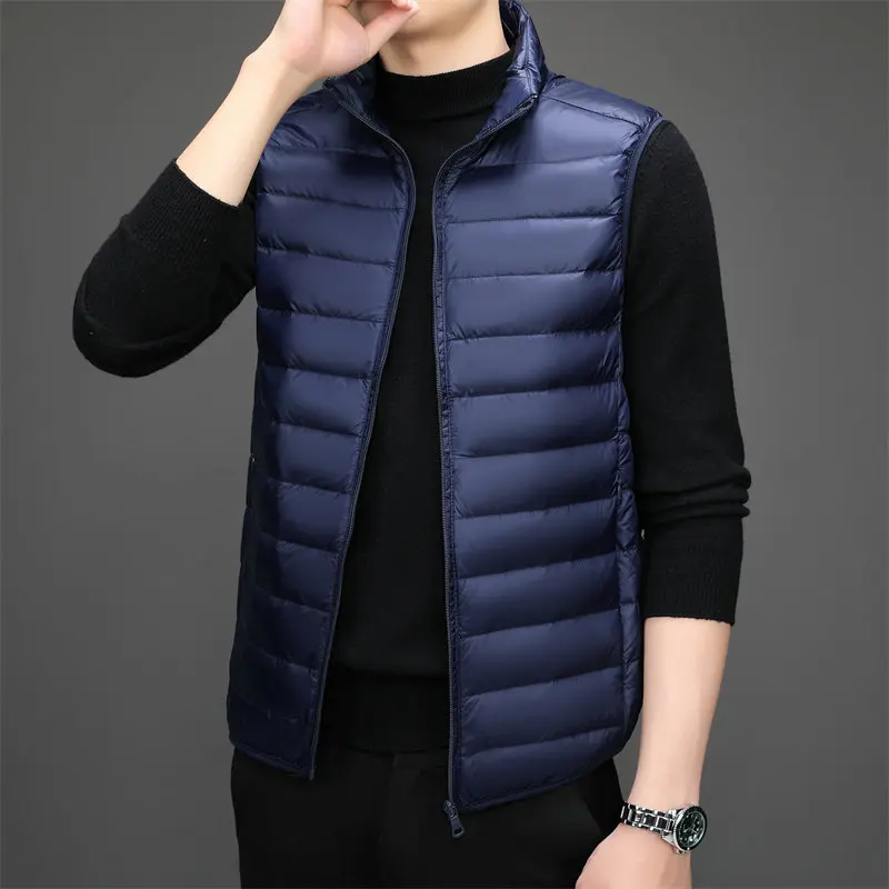 

Легкий хлопковый жилет мужской осенне-зимний, для ношения под и поверх одеждой, на молнии, термобелье, базовый слой, с наплечными вставками