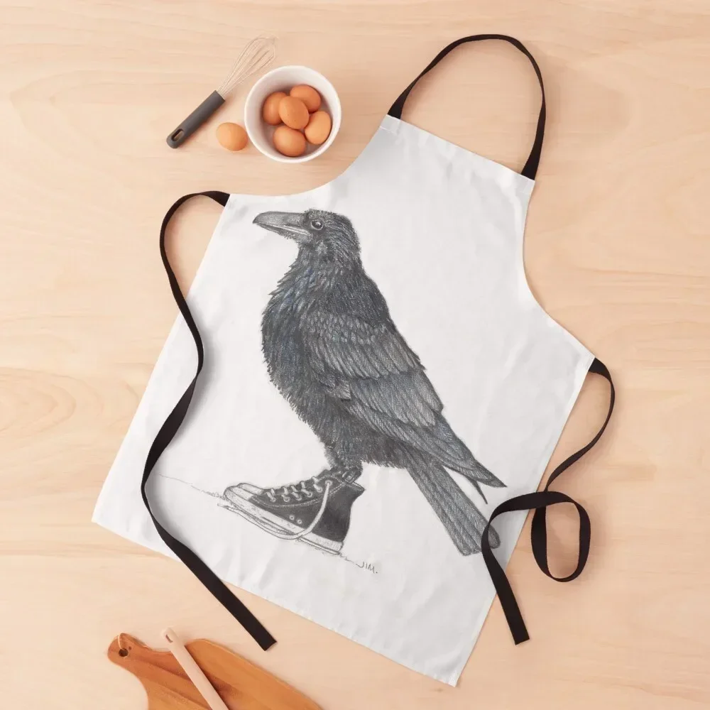 

Raven in hightops Apron for kitchen useful restaurant accessories Apron