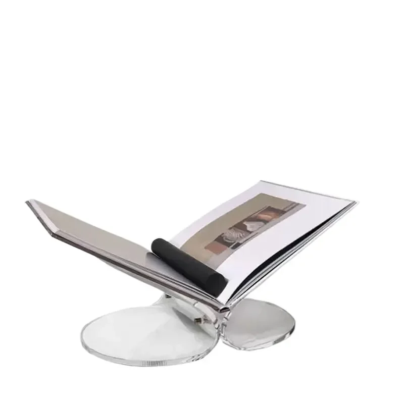 Modern Simple Creative Butterfly Shape Transparent Magazine Rack for Model Room Sales Office Study Living Room Table Top
