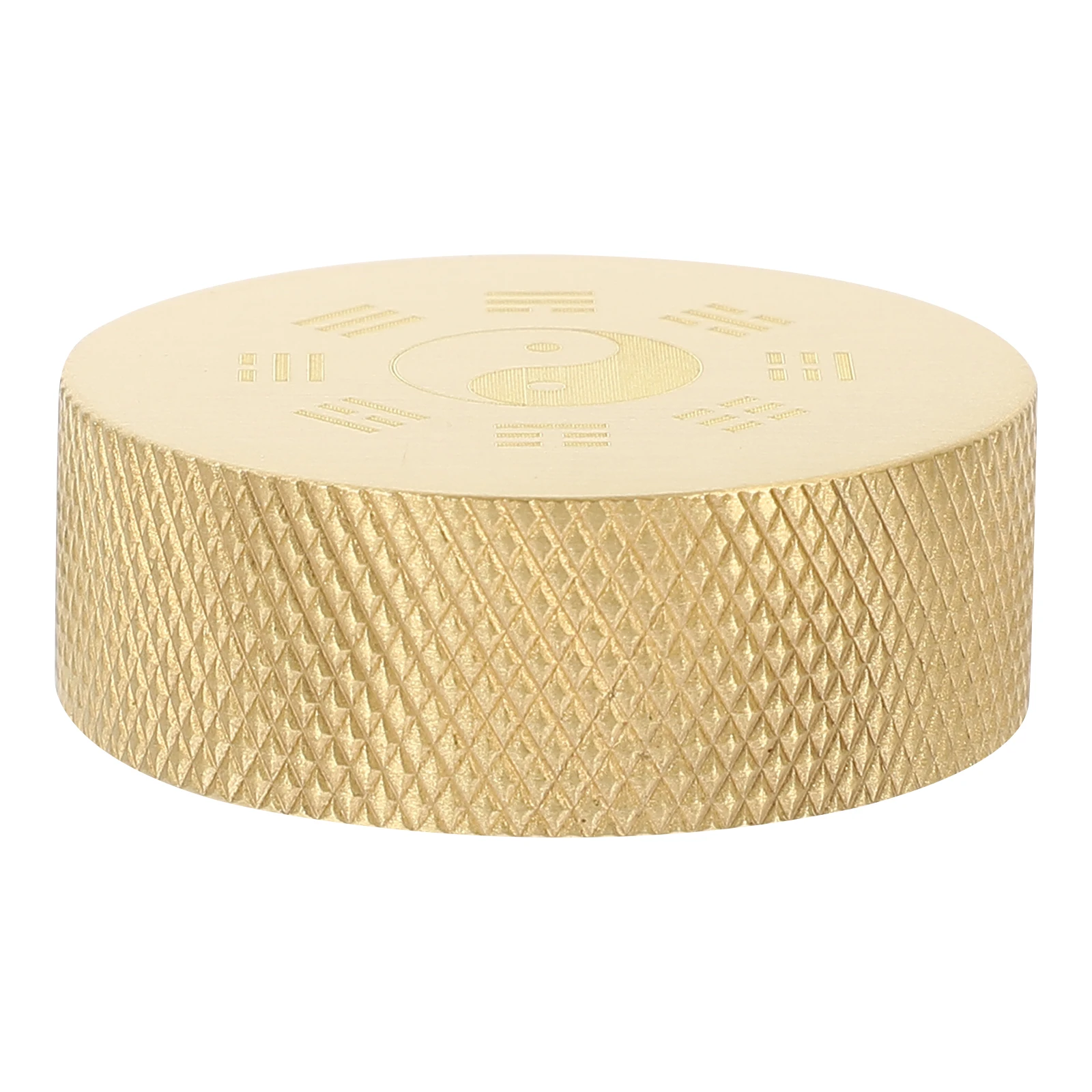 Copper Calligraphy Paperweight Solid Metal Round Smooth Desktop Decoration Office Study Classic Chinese Style Paperweight