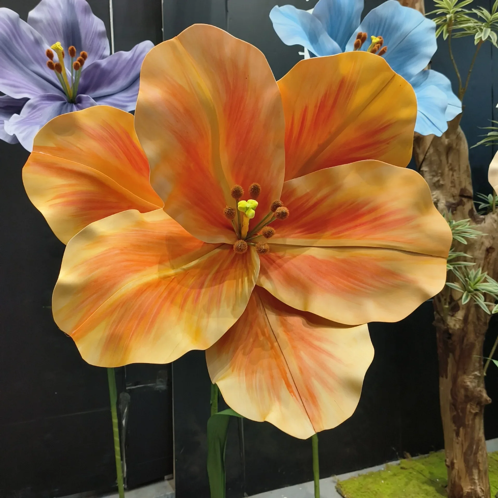 Giant Tulip Artificial PE Flower Wedding Background Decoration Large Flowers Birthday Party Event Decor Home Stage Window Layout