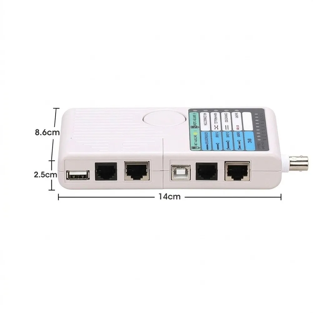 Field Cable Tester for RJ45 Ethernet Cables RJ11 For Telephone Lines USB Printer Cables and BNC For Coaxial Use