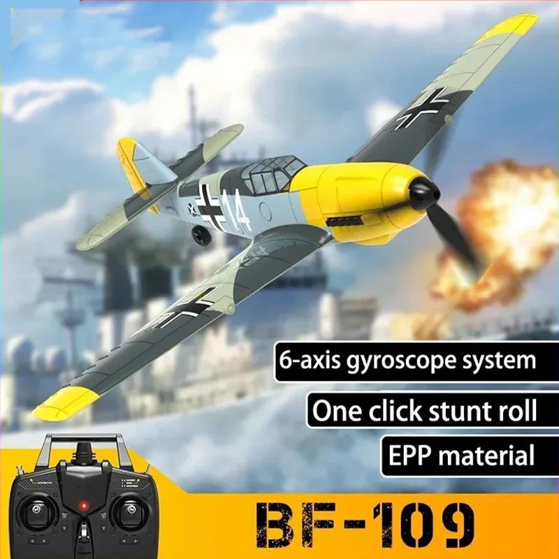 

Remote Control Aircraft Bf109 Fighter Fixed Wing Stunt Flight Epp Foam Aircraft Model Remote Control Electric Toy Boy Girl Gift