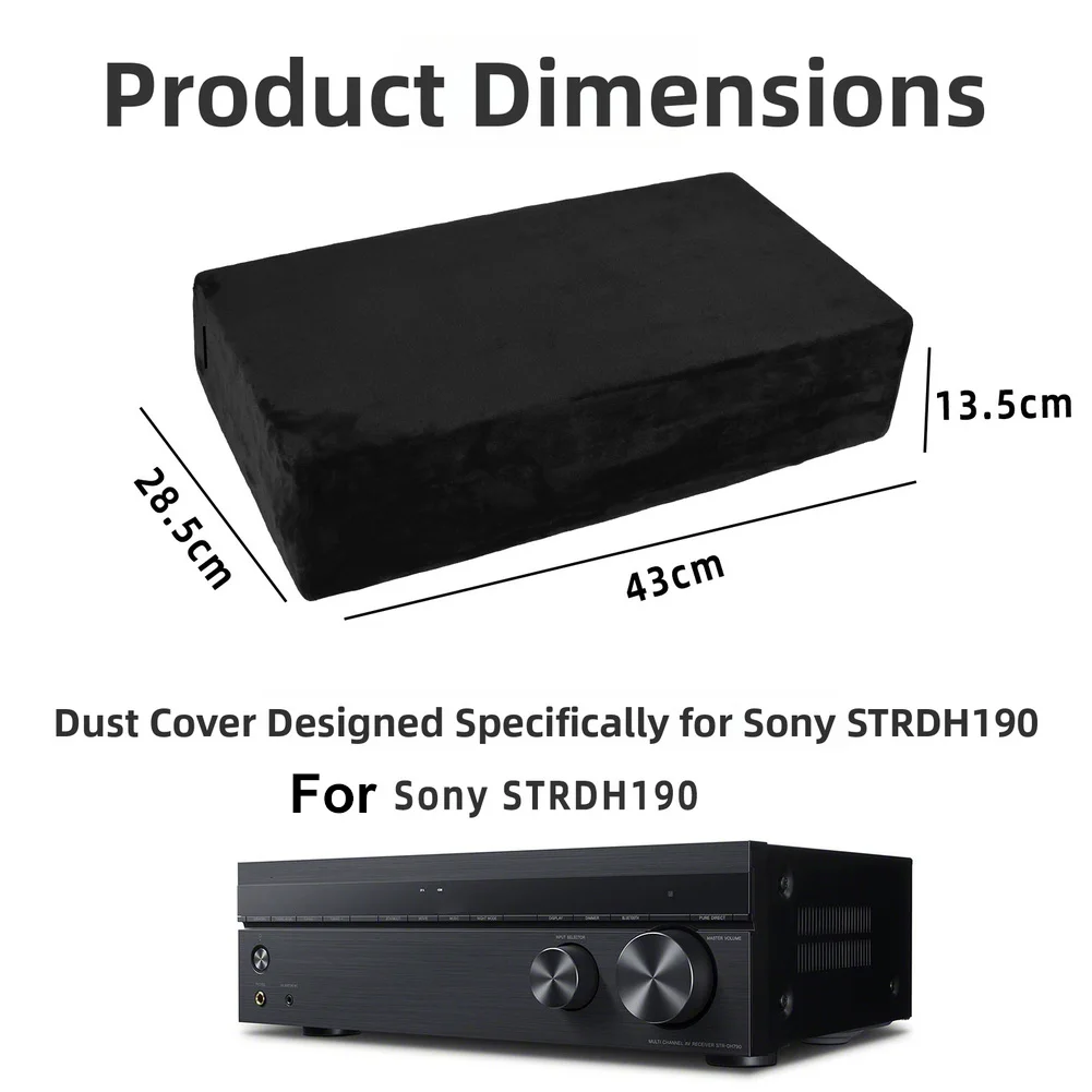 Music Player Cover For Sony STRDH190 Audio Receiver Ultra Soft Short Hair Elastic Dustproof Scratch-resistant Protective Cover