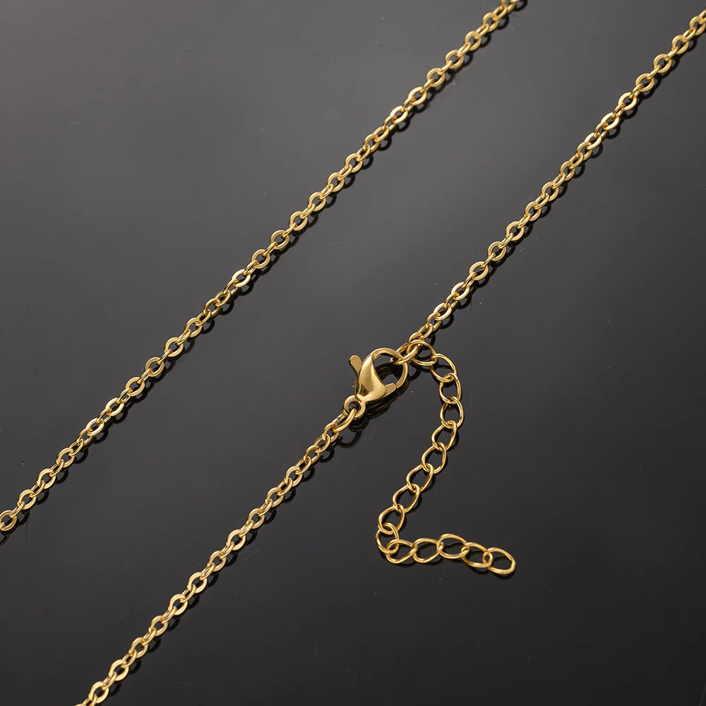 10 Teile/los 1,5/2 MM Edelstahl Link Halsketten Kubanischen Kreuz Ketten Zubehör für DIY Geschenke Schmuck Machen Groß Großhandel – Detail 5