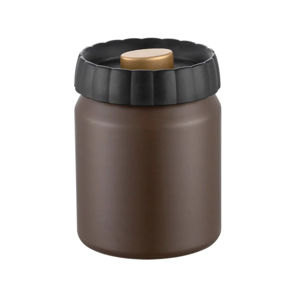 

Moisture-Proof Stainless Steel Tea Jar Press Vacuum Lid Large Capacity Vacuum Sealed Jar Leak Proof Tea Storage Jar