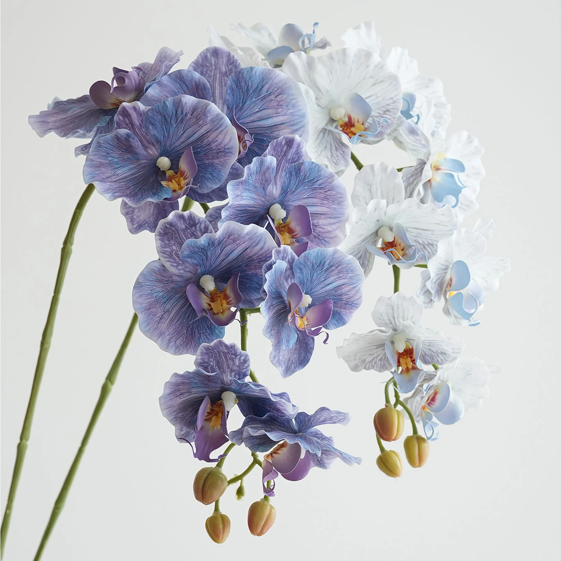 

Artificial Phalaenopsis Orchid Flowers Wedding Decorative Phalaenopsis Realistic Orchid Long Stems 9 Heads Home Indoor Decor