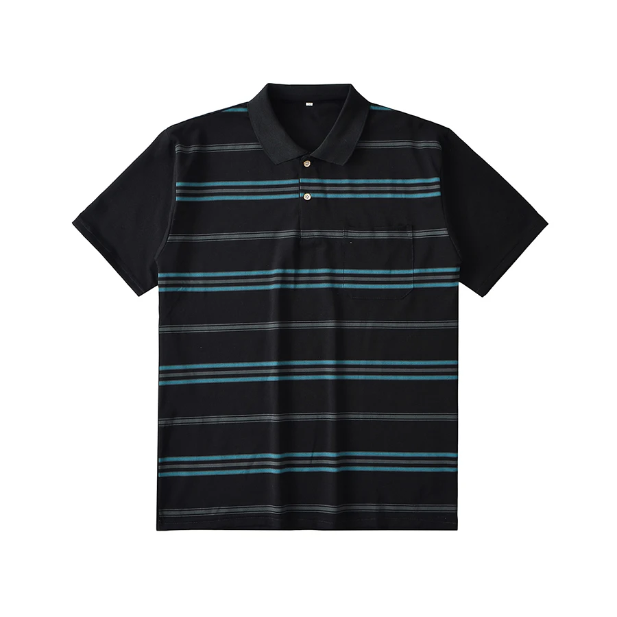 JNLEAOG printemps nouveau design Faion pour femmes rayé ort Sve col rabattu T-shirt décontracté fibre de polyester tube droit...