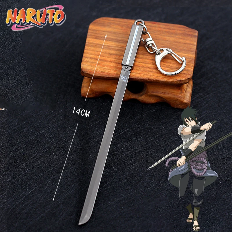 Anime Naruto Hot Weapon Keychain Asuma Metal Model Zabuza Sword Kisame Hidan Minato Kunai Game Flying Thunder God Cos Toys Boys