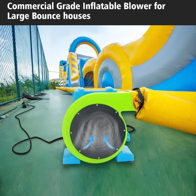 2.0hp Inflatable Bounce House Blower, Energy Efficient, Low Amp Draw Inflatable Blowers for Inflatable Bounce House, Wate