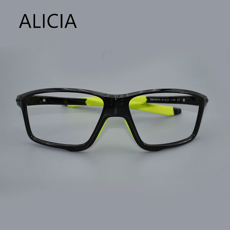 

ALICIA Sports Eyewear Fashion Comfortable Ultra light TR90 Black Spectacle Optical Prescription Eyeglasses Frames Big Size Man