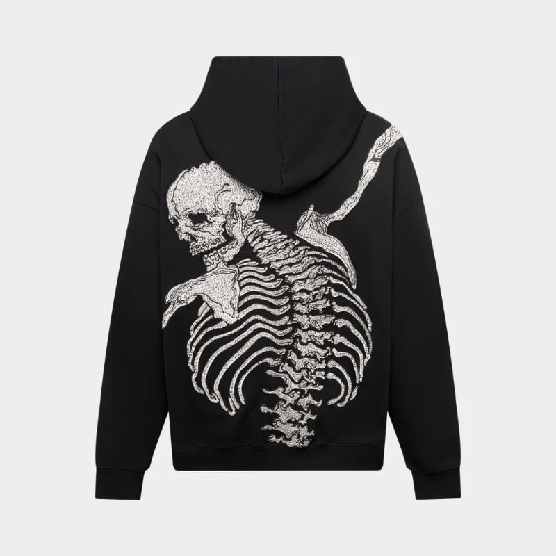 

Gothic Punk Rock Harajuku Skeleton Printed Oversized Sweatshirt High Street Retro Y2K Streetwear Hip-hop Loose Casual Hoodie Men