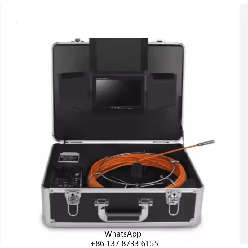 GV7-10D 10MM Camera Head Push Rod 20m Cable 7''TFT LCD Monitor Sewer Pipe Inspection Camera Used For Underground Pipe Inspection
