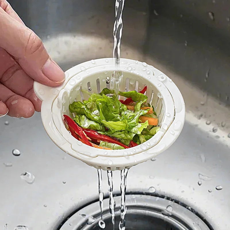 

Пластиковая сливная корзина из полипропилена с ручкой, сито для кухонной раковины, сито для пищевого шлака, сливная ловушка, удобные креативные кухонные принадлежности