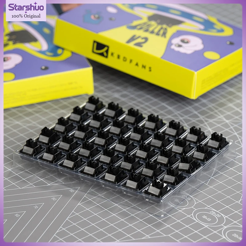 

Механические переключатели для клавиатуры KBDfans Roller 2.0 с шарикоподшипниками, 5-контактные, самосмазывающиеся, с подсветкой, стабильные и плавные.