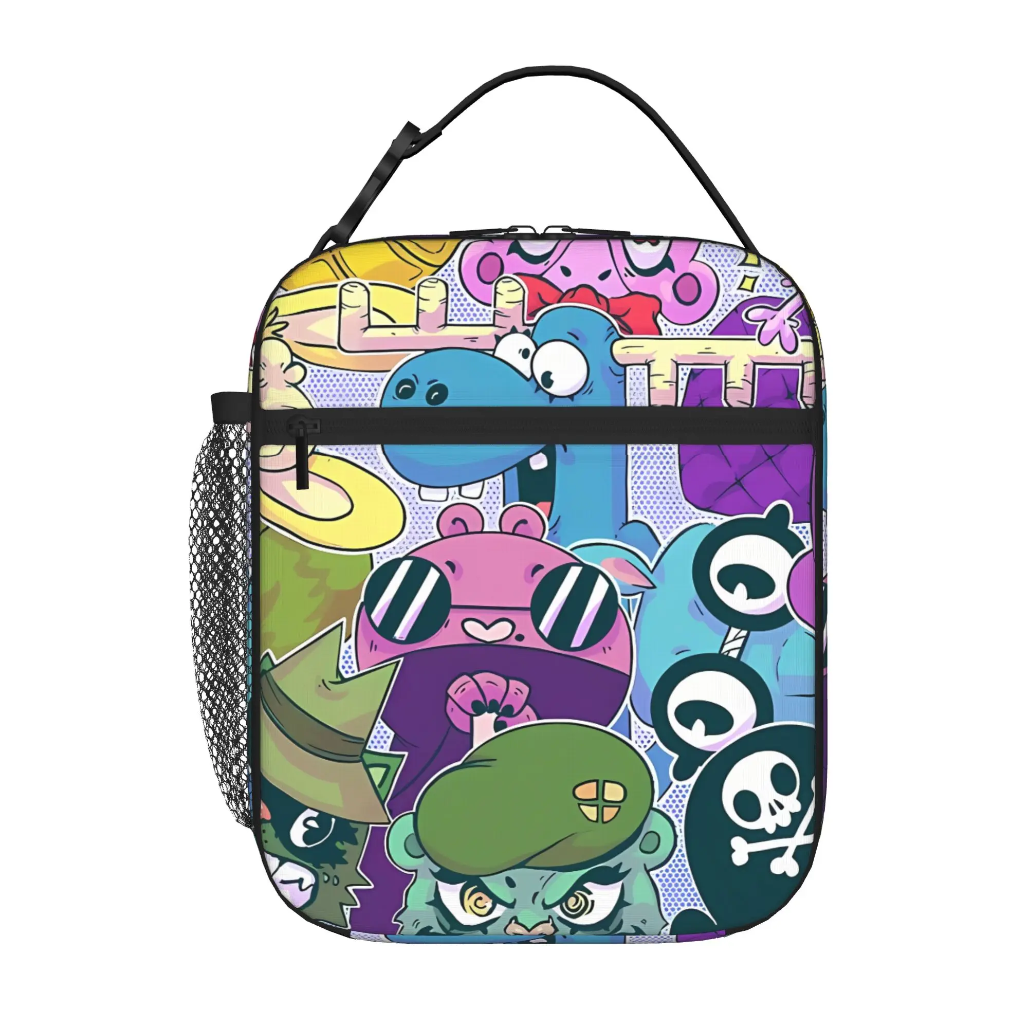1 Piece Portable Lunch Container Cute Forest Creature  Zipper Closure Durable Pocket Happy Tree Friends For Lunch Box Bag