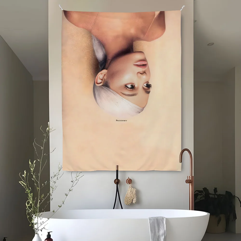 

A-Ariana G-Grande Singer Retro Tapestry Perfect For Home&Living Bedroom Decor Wall Art Backdrop Banner