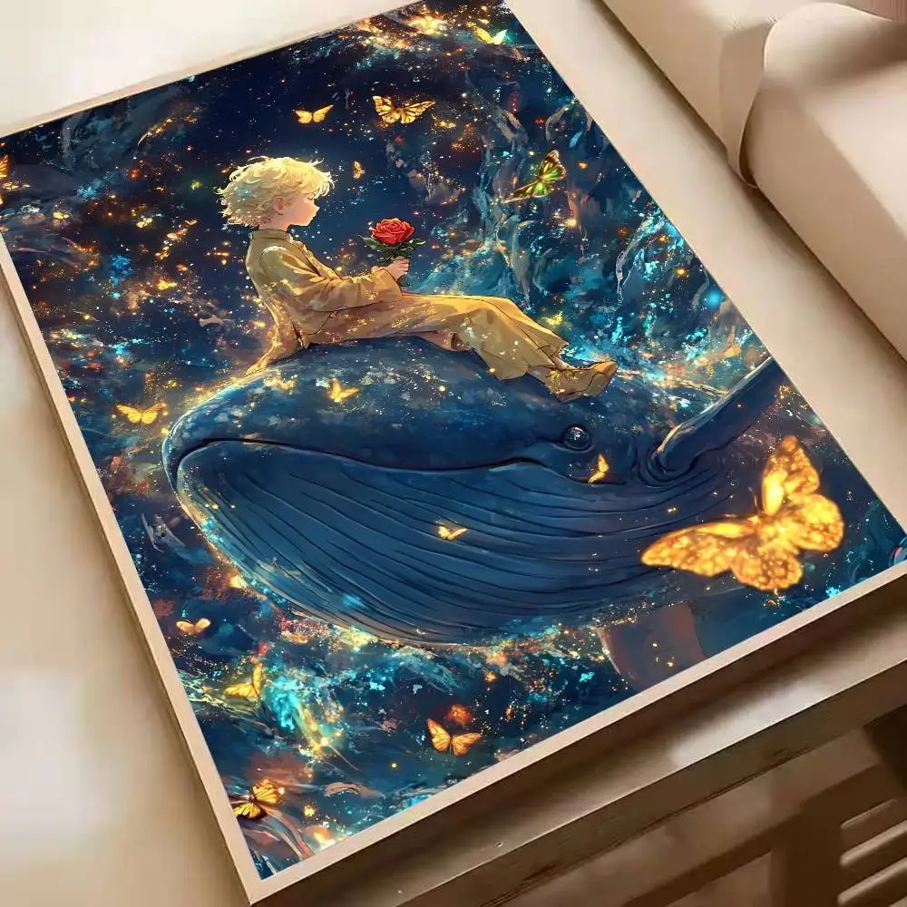 ملصق B- ينتمي إلى رسوم متحركة ليتل برينس مقاوم للماء عالي الدقة مطبوع على الحائط ذاتي اللصق. ديكور غرفة المنزل الجمالي ل