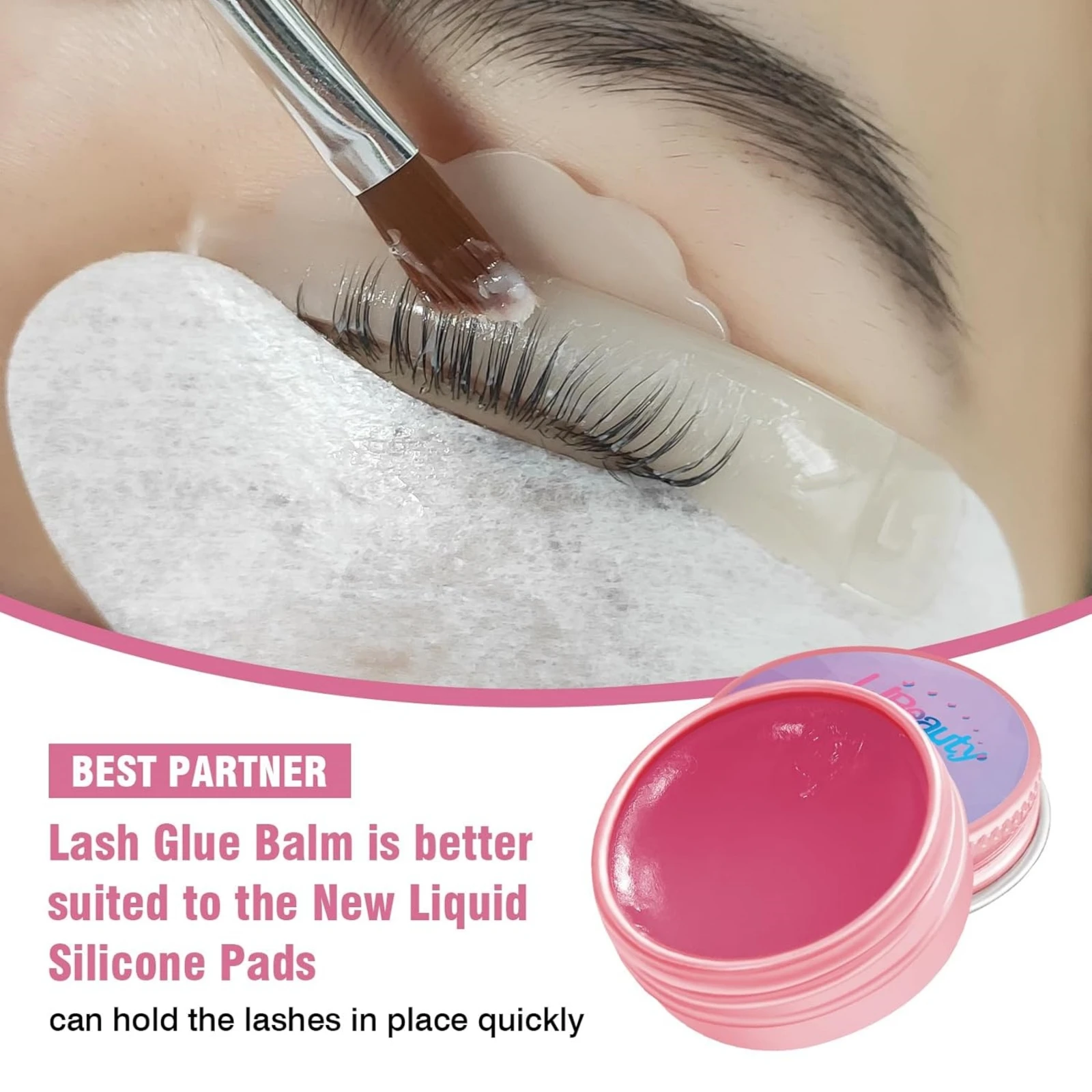 Libeauty cola livre silicone cílios perm haste pegajoso lash lift pads levantamento 3d cílios acessórios aplicador ferramentas de maquiagem