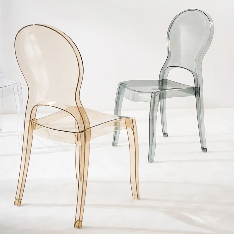 Modern minimalist acrylic dining chair home dressing stool backrest