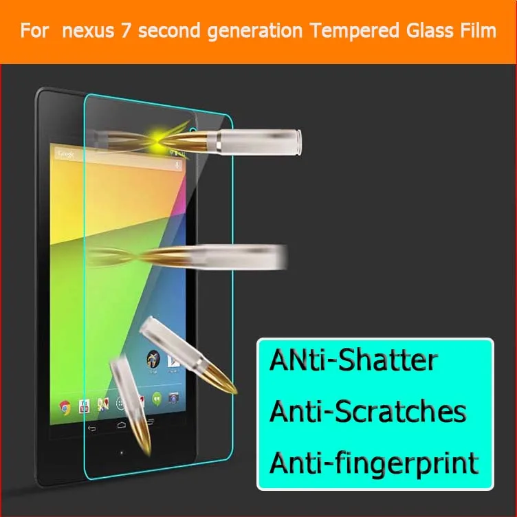 For Google Nexus 7 2nd FHDTempered Glass Screen Protector 9h Protective Film 2 X GLASS For Asus Razor Me571K Me571KL 2013 Nexus7