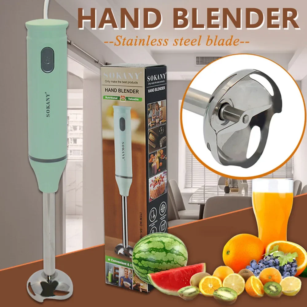 

300W Portable Electric Blender for Kitchen Home 4 in 1 Food Mixer Machine Mini Cooking Stick Meat Grinder Stirring Rod 220V 믹서기