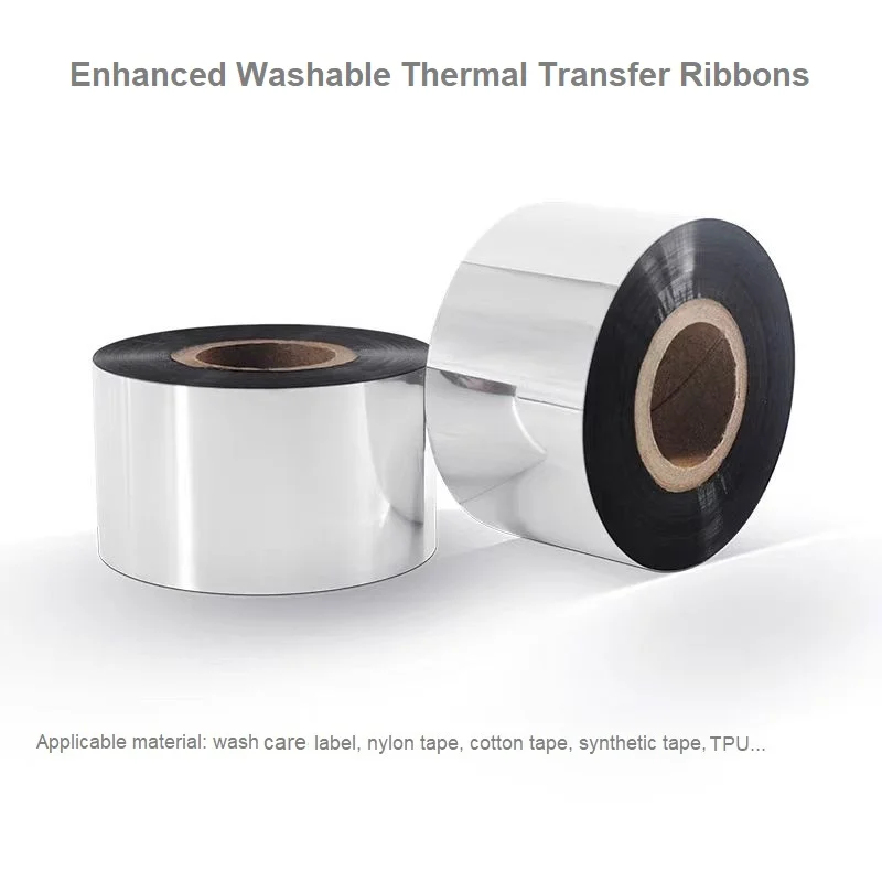 Care Tag Printing Inked Ribbon Roll 30×300M 35 40 50 55 60 Enhanced Thermal Transfer Inked Ribbon Support TPU label printing