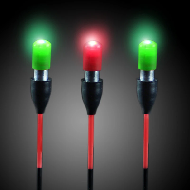 Dlyfull Electronic Light Stick Set LED Light + Green/Red Glow Stick Night Fishing Accessory with CR311 Battery