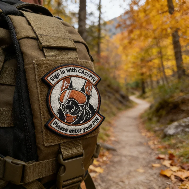 Tactical CAC/PIV Embroidered Patches - Gorilla Goggles Outdoor/Tactical Decor for Packs & Clothing