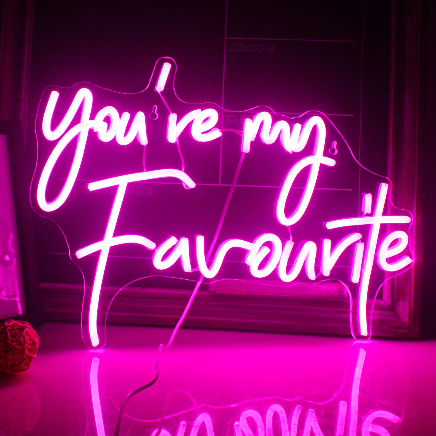 

You're My Favorite Неоновая светодиодная вывеска Розовая художественная буква Неоновые огни Украшение комнаты для свадьбы Домашняя вечеринка Бар Клуб USB Настенный декор Лампа