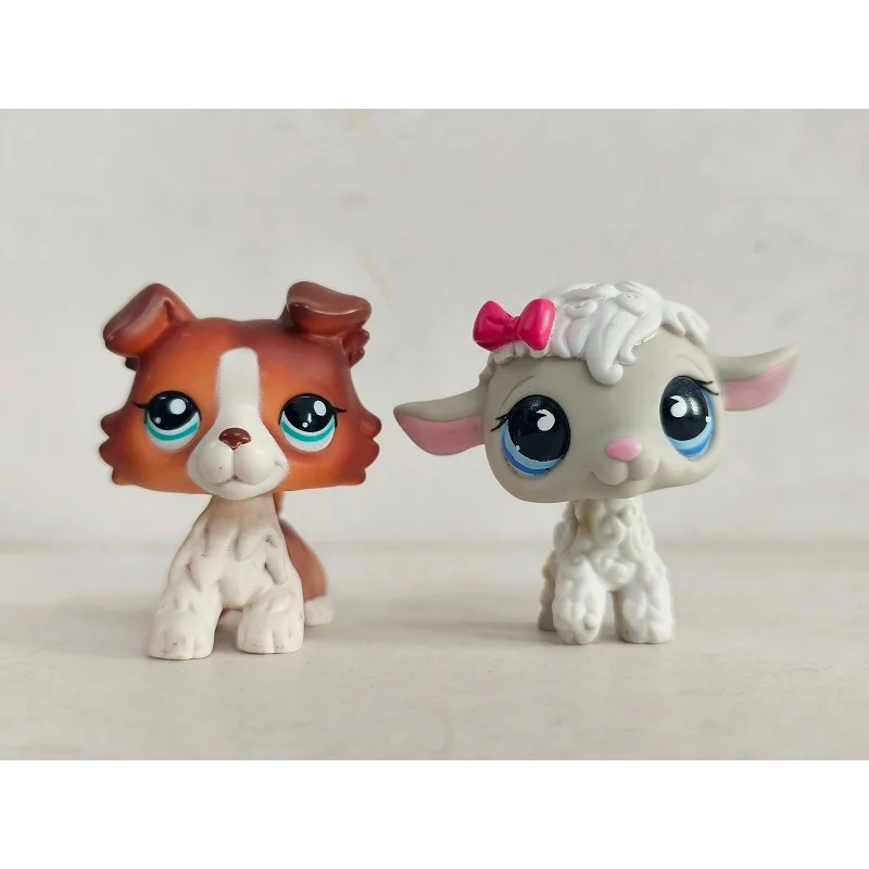 2pcs/lot LPS Toys Littlest Pet Shop Collie Dog Lamb #1542#879 Animal Figures