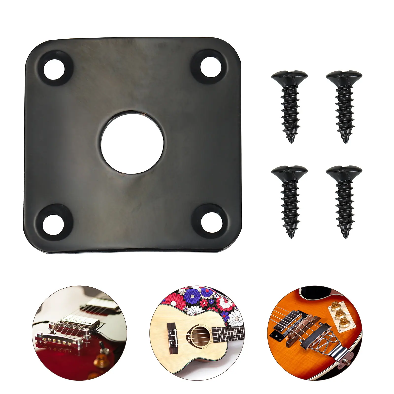 Electric Guitar Plate Parts and Hardware Guitars Socket Cover Output Jack Plug Surround Plates