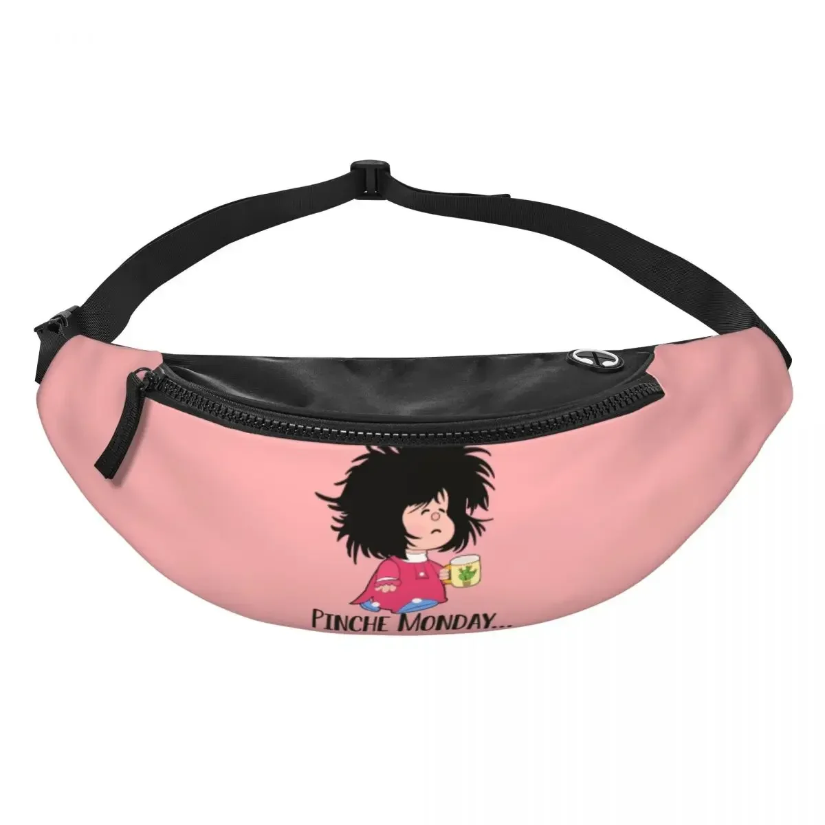 Pinche Monday Funny Mafalda Fanny Bag Custom Quino Argentina Comic Crossbody Waist Pack Women Men Running Phone Money Pouch