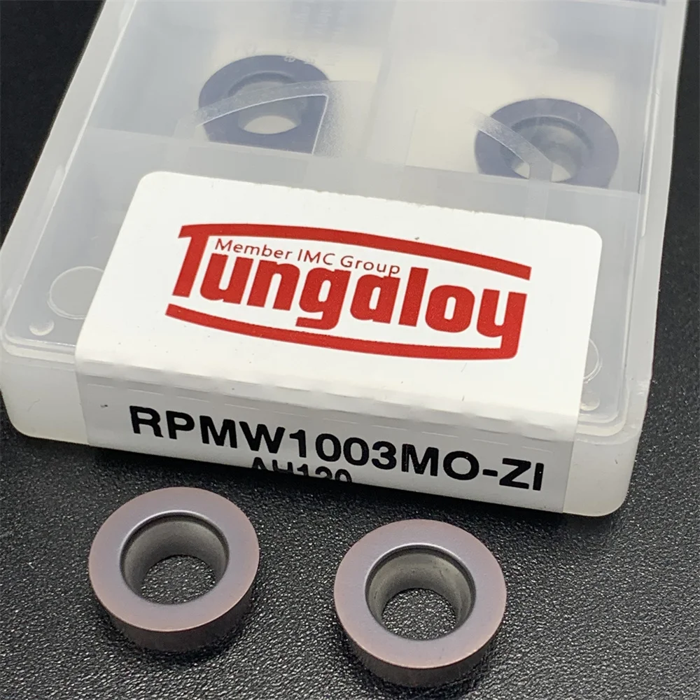 10 pz RPMW1003MO-ZI AH120 inserti di fresatura circolari lama in metallo duro utensile per tornitura esterna RPMW1003 fresa